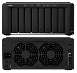  Synology DiskStation DS1813+ DC2,13GhzCPU/2Gb DDR3/RAID0,1,10,5,5+spare,6/up to 8hot plug HDDs SATA(3,5' or 2,5') (up to 18 with 2xDX510/6xUSB/2eSATA/4GigEth/iSCSI/1xIPcam(up to 20)/1xPS
