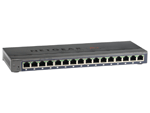 NETGEAR 16-port 10 /100 /1000 Mbps ProSafe Plus switch with external power supply and Green features, managed via GUI