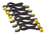   APC Power Cord Kit (6 ps), Locking, IEC 320 C13 to IEC 320 C14 (90 Degree), 10A, 208/230V, 1.2m, 3 Left + 3 Right (AP8704R)