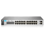HP 1810-24 Switch (22 ports 10/100 + 2 ports 10/100/1000 + 2 SFP, WEB-managed, fanless, 19')