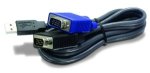 Кабель TRENDNET TK-CU06, 6ft USB/VGA KVM cable