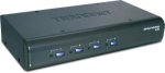  TRENDNET TK-423K, 4-Port USB / PS/2 KVM Switch Kit w/ Audio