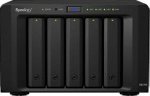 Внешние дисковые массивы Synology DS1515 QC1,4GhzCPU/2Gb DDR3/RAID0,1,10,5,5+spare,6/up to 5hot plug HDDs SATA(3,5' or 2,5') (up to 15 with 2xDX513/)2xUSB3.0/2eSATA/2GigEth/iSCSI/2xIPcam(up to 30)/1xPS DS1515